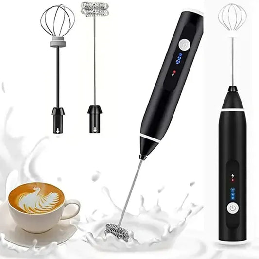 2-in-1 Rechargeable Coffee Beater & Electric Milk Frother